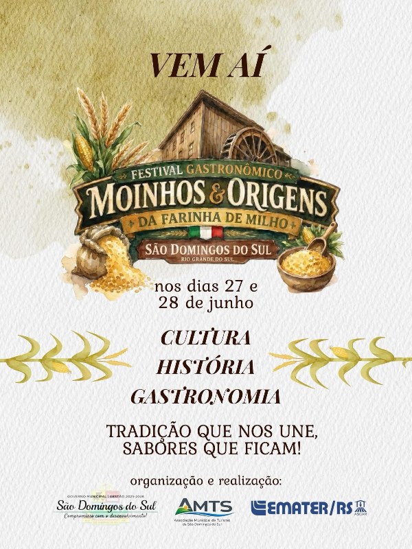 1º Festival Gastronômico Moinhos & Origens da Farinha de Milho