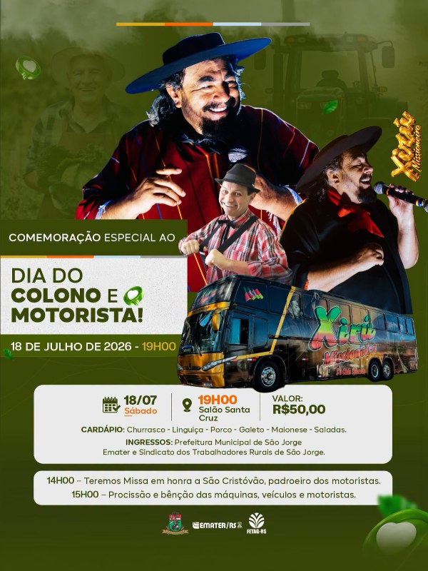 Especial Dia do Colono e Motorista