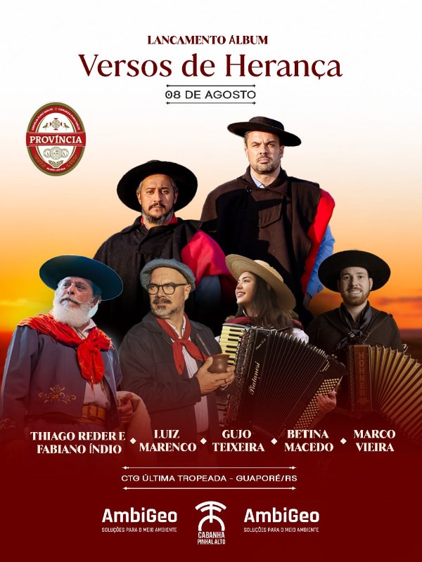 Lançamento do álbum Versos de Herança