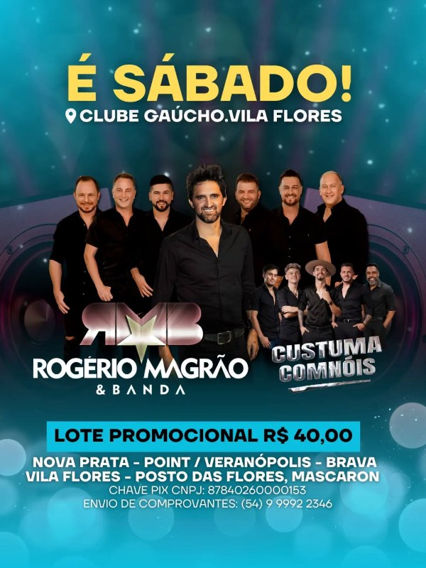 Rogério Magrão e banda + Costuma com Nóis
